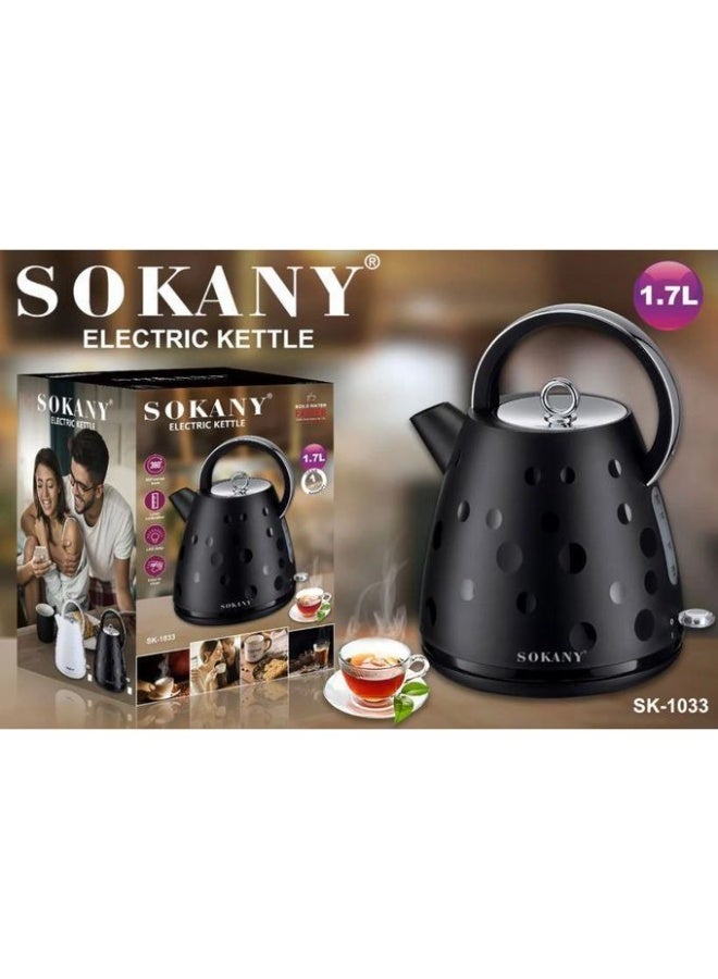 سوكاني غلاية كهربائية ٢٢٠٠ واط، ١.٧ لتر، لون أسود SK-1033 - Image 2